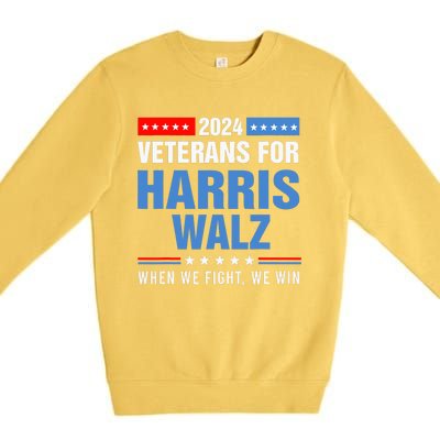 Veterans For Harris Walz 2024 Presidential Campaign Premium Crewneck Sweatshirt