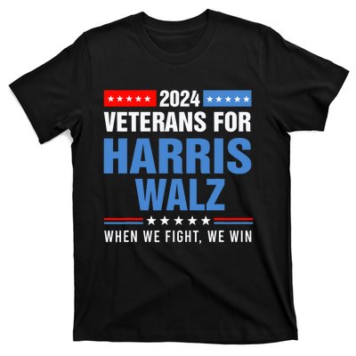 Veterans For Harris Walz 2024 Presidential Campaign T-Shirt