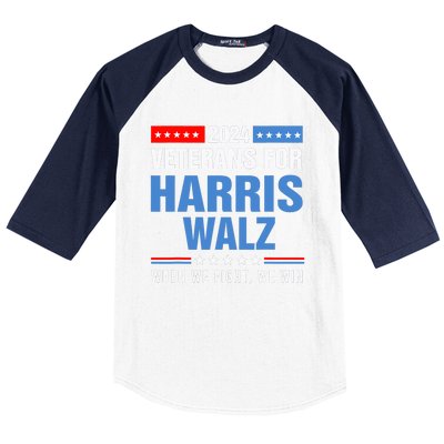 Veterans For Harris Walz 2024 Presidential Campaign Baseball Sleeve Shirt