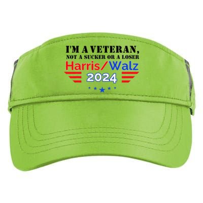 Veteran For Harris Walz For President 2024 Adult Drive Performance Visor