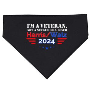 Veteran For Harris Walz For President 2024 USA-Made Doggie Bandana