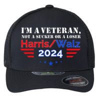 Veteran For Harris Walz For President 2024 Flexfit Unipanel Trucker Cap