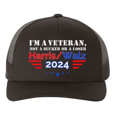 Veteran For Harris Walz For President 2024 Yupoong Adult 5-Panel Trucker Hat