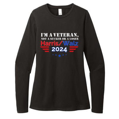 Veteran For Harris Walz For President 2024 Womens CVC Long Sleeve Shirt