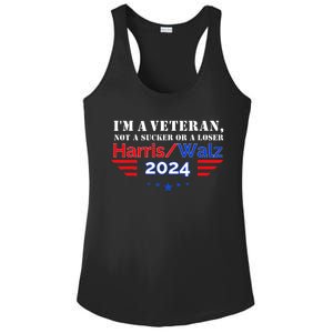 Veteran For Harris Walz For President 2024 Ladies PosiCharge Competitor Racerback Tank