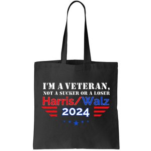 Veteran For Harris Walz For President 2024 Tote Bag