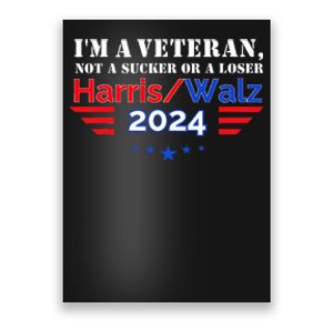 Veteran For Harris Walz For President 2024 Poster