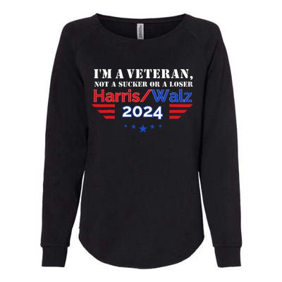 Veteran For Harris Walz For President 2024 Womens California Wash Sweatshirt