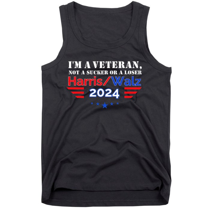 Veteran For Harris Walz For President 2024 Tank Top