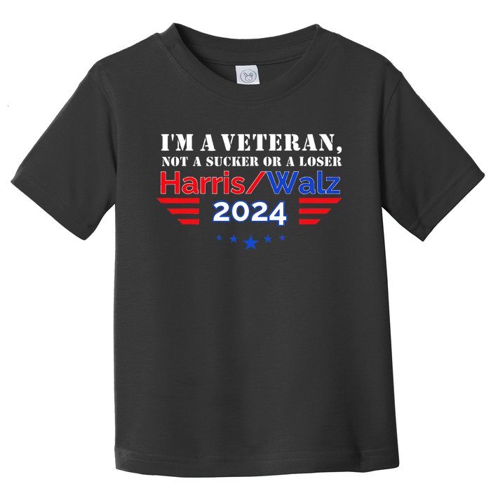 Veteran For Harris Walz For President 2024 Toddler T-Shirt