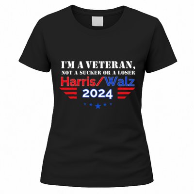 Veteran For Harris Walz For President 2024 Women's T-Shirt