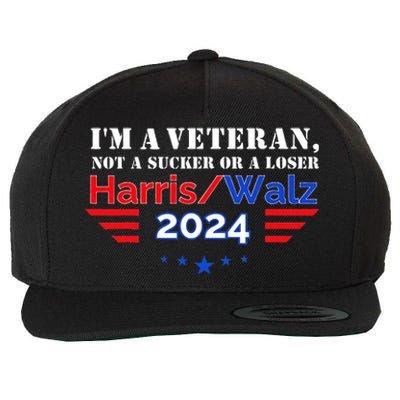 Veteran For Harris Walz For President 2024 Wool Snapback Cap