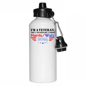 Veteran For Harris Walz For President 2024 Aluminum Water Bottle