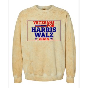 Veterans For Harris Walz 2024 Vote Harris Waltz Election Colorblast Crewneck Sweatshirt