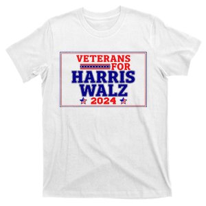 Veterans For Harris Walz 2024 Vote Harris Waltz Election T-Shirt