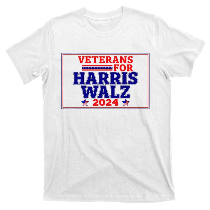 Veterans For Harris Walz 2024 Vote Harris Waltz Election T-Shirt