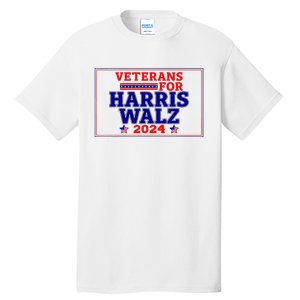 Veterans For Harris Walz 2024 Vote Harris Waltz Election Tall T-Shirt