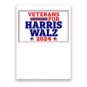 Veterans For Harris Walz 2024 Vote Harris Waltz Election Poster