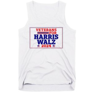 Veterans For Harris Walz 2024 Vote Harris Waltz Election Tank Top