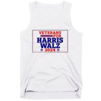 Veterans For Harris Walz 2024 Vote Harris Waltz Election Tank Top