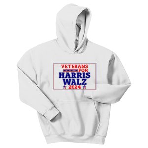 Veterans For Harris Walz 2024 Vote Harris Waltz Election Kids Hoodie