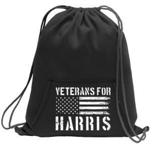 Veterans For Harris 2024 Military Vets Kamala Harris Sweatshirt Cinch Pack Bag