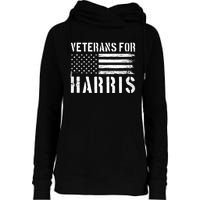 Veterans For Harris 2024 Military Vets Kamala Harris Womens Funnel Neck Pullover Hood