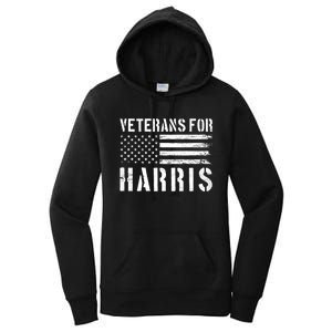 Veterans For Harris 2024 Military Vets Kamala Harris Women's Pullover Hoodie