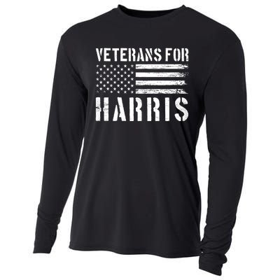 Veterans For Harris 2024 Military Vets Kamala Harris Cooling Performance Long Sleeve Crew