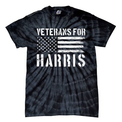 Veterans For Harris 2024 Military Vets Kamala Harris Tie-Dye T-Shirt