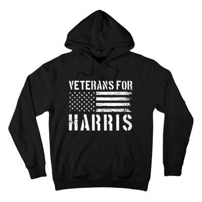 Veterans For Harris 2024 Military Vets Kamala Harris Tall Hoodie