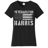 Veterans For Harris 2024 Military Vets Kamala Harris Women's T-Shirt