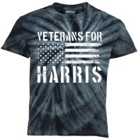 Veterans For Harris 2024 Military Vets Kamala Harris Kids Tie-Dye T-Shirt