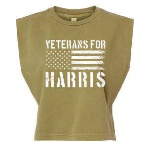 Veterans For Harris 2024 Military Vets Kamala Harris Garment-Dyed Women's Muscle Tee