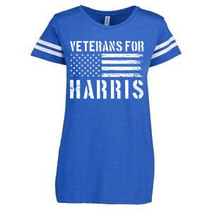 Veterans For Harris 2024 Military Vets Kamala Harris Enza Ladies Jersey Football T-Shirt