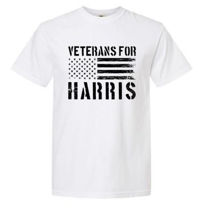 Veterans For Harris 2024 Military Vets Kamala Harris Garment-Dyed Heavyweight T-Shirt