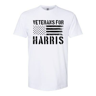 Veterans For Harris 2024 Military Vets Kamala Harris Softstyle CVC T-Shirt