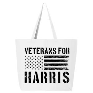 Veterans For Harris 2024 Military Vets Kamala Harris 25L Jumbo Tote