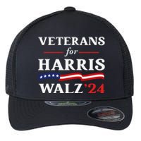 Veterans For Harris Walz 2024 Vote Tim Walz Kamala Harris Gift Flexfit Unipanel Trucker Cap