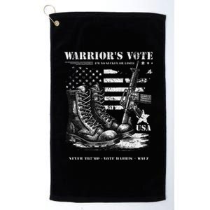 Veterans For Harris Walz 2024 Military Vets Never Trump Platinum Collection Golf Towel