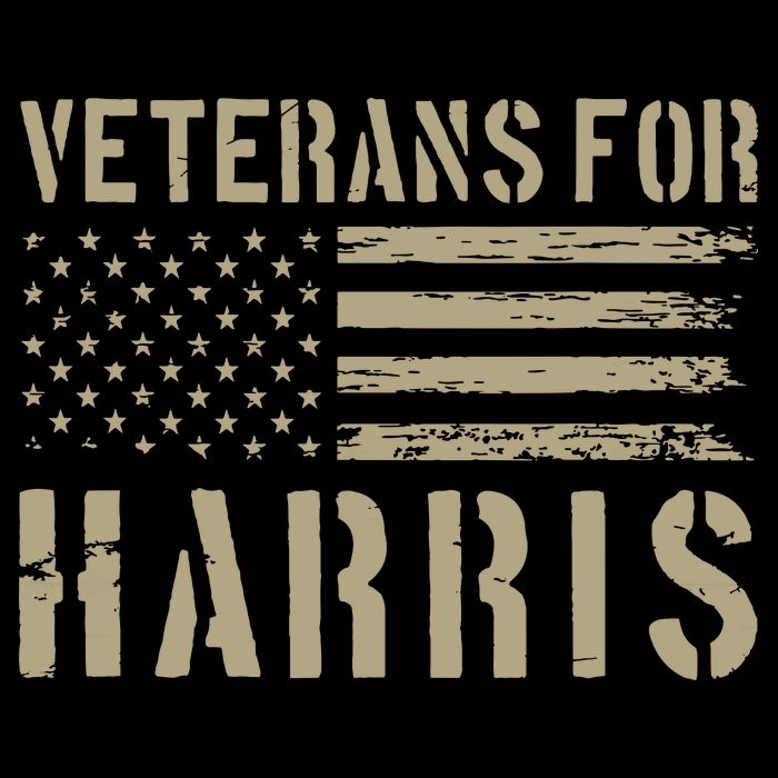 Veterans For Harris 2024 Military Vets Kamala Harris T-Shirt
