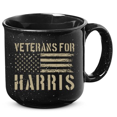 Veterans For Harris 2024 Military Vets Kamala Harris 15oz Campfire Ceramic Mug