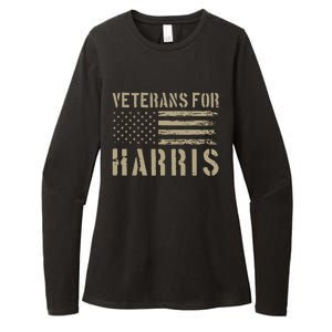 Veterans For Harris 2024 Military Vets Kamala Harris Womens CVC Long Sleeve Shirt