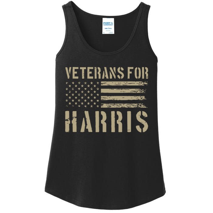 Veterans For Harris 2024 Military Vets Kamala Harris Ladies Essential Tank