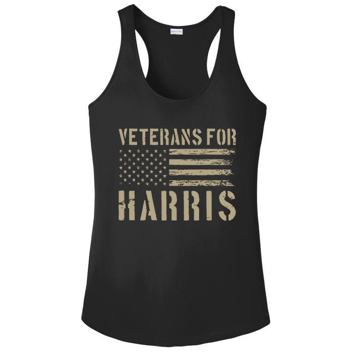 Veterans For Harris 2024 Military Vets Kamala Harris Ladies PosiCharge Competitor Racerback Tank