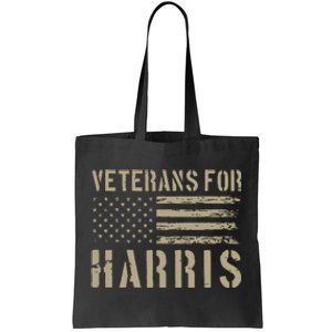 Veterans For Harris 2024 Military Vets Kamala Harris Tote Bag