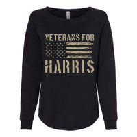 Veterans For Harris 2024 Military Vets Kamala Harris Womens California Wash Sweatshirt