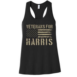 Veterans For Harris 2024 Military Vets Kamala Harris Women's Racerback Tank