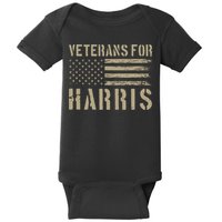 Veterans For Harris 2024 Military Vets Kamala Harris Baby Bodysuit