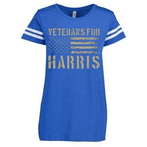 Veterans For Harris 2024 Military Vets Kamala Harris Enza Ladies Jersey Football T-Shirt